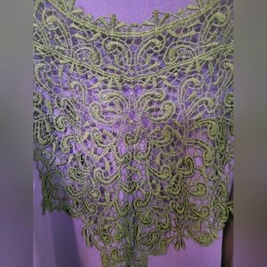 City Chic purple and black lace top